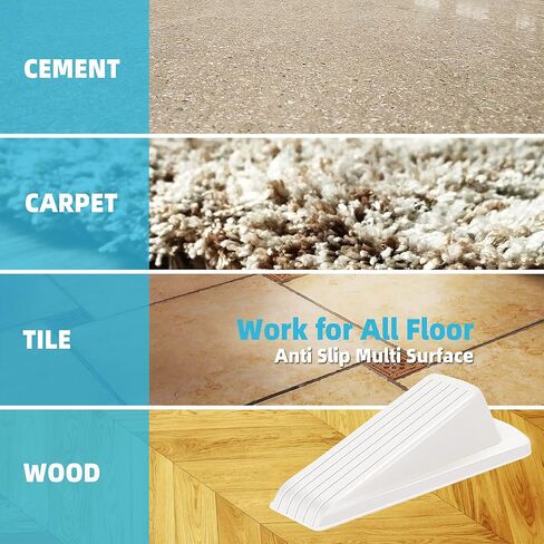 Door Stoppers - Premium Door Stops Heavy Duty Rubber Door Stoppers for Carpet with Storage Bag, Door Stoppers for Bottom of Door on Tile, Concrete, Carpet, Wooden Floor in Saudi Arabia