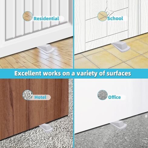 Door Stoppers - Premium Door Stops Heavy Duty Rubber Door Stoppers for Carpet with Storage Bag, Door Stoppers for Bottom of Door on Tile, Concrete, Carpet, Wooden Floor in Saudi Arabia