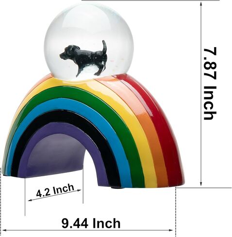 Pet Urn,Dog Urns for Ashes,Perfect Memorial Pet Urn with Rainbow Bridge Snow Globe Design… in Saudi Arabia