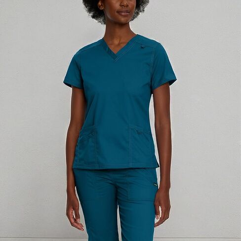 Landau Proflex Tailored Fit Comfort Stretch 3-Pocket Scrub Top for Women 4160 in Saudi Arabia