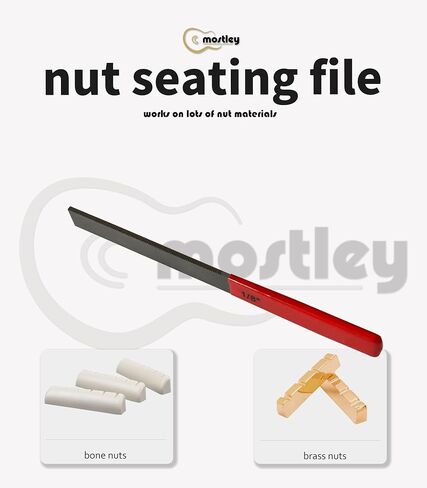 Electric Guitar 1/4inch Width 𝙉𝙪𝙩 𝙎𝙚𝙖𝙩𝙞𝙣𝙜 𝙁𝙞𝙡𝙚 for Smoothing the Bottom of Nut Slot, Luthier Working Tool with Fine and Coarse Teeth, 4inch Cutting Length in Saudi Arabia