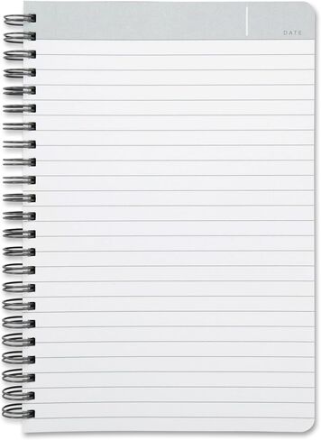 Oxford Idea Collective Professional Notebook, Double Wire-O, 8 x 4 7/8, Ruled, 80 Sheets, Gray (57010IC) in Saudi Arabia