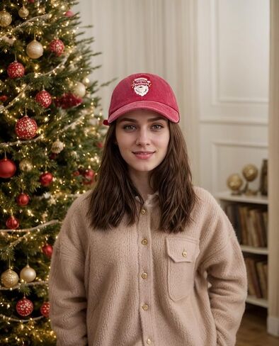 Christmas Hats for Adults with Gift Box, Adjustable Santa Baseball Cap, Embroidered Xmas Baseball Hat in Kuwait