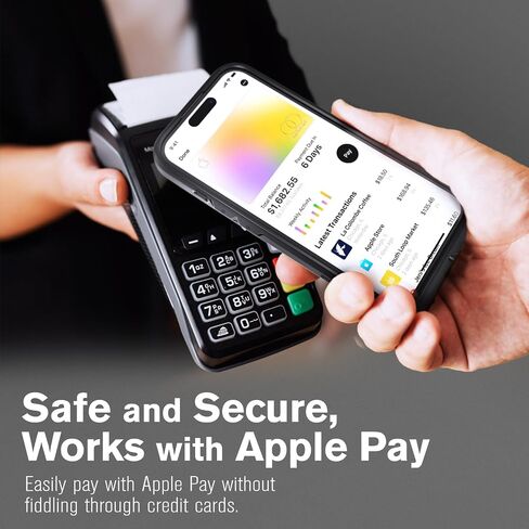 حافظة محفظة VENA vCommute لهاتف iPhone 16 Pro، [حماية من السقوط من الدرجة العسكرية] غطاء جلدي قابل للطي مع مسند للبطاقات - أسود in Kuwait