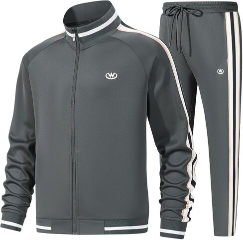 Men's Casual Tracksuits Long Sleeve Jogging Suits Sweatsuit Sets Track Jackets and Pants 2 Piece Outfit in Saudi Arabia