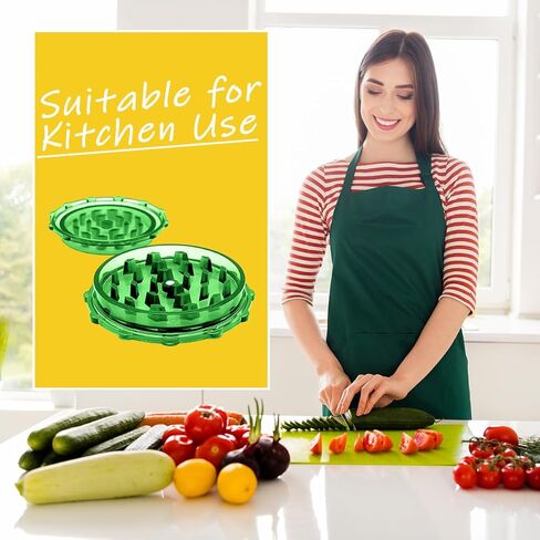 3 inch-Grinder, Black-Translucent, 2-Layer Grinder, with Magnetic Lid, Compact & Portable, Suitable for Kitchen Use in Kuwait