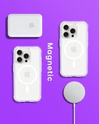 جراب ORNARTO لهاتف iPhone 16 Pro، شفاف، مناسب لـ MagSafe، وردي in Saudi Arabia