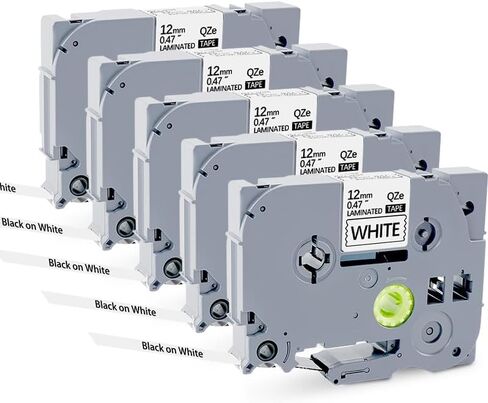 5Pk Multicolored TZe-231 Tape Label Maker Compatible with Brother P-Touch TZe-231 Tape, for PT-D200 PT-D210 PTH100 PT-D400, 0.47" x 26.2' in Saudi Arabia