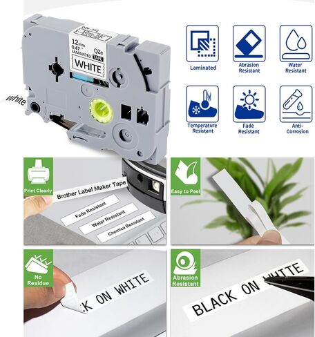 5Pk Multicolored TZe-231 Tape Label Maker Compatible with Brother P-Touch TZe-231 Tape, for PT-D200 PT-D210 PTH100 PT-D400, 0.47" x 26.2' in Saudi Arabia
