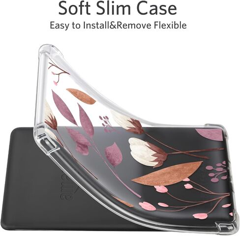 CoBak Clear Case for Kindle Paperwhite 10th Generation 6'' and Signature Edition 2018 Released - Lightweight, Scratch-Proof Silicone Back Cover.Perfectly Clear Protection in Saudi Arabia
