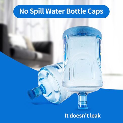 OKLGO 5 Gallon Water Jug Cap Reusable - Non-Spill 55mm Water Bottle Caps,Silicone Replacement Cap Lids Anti Splash 3 Pack in Saudi Arabia