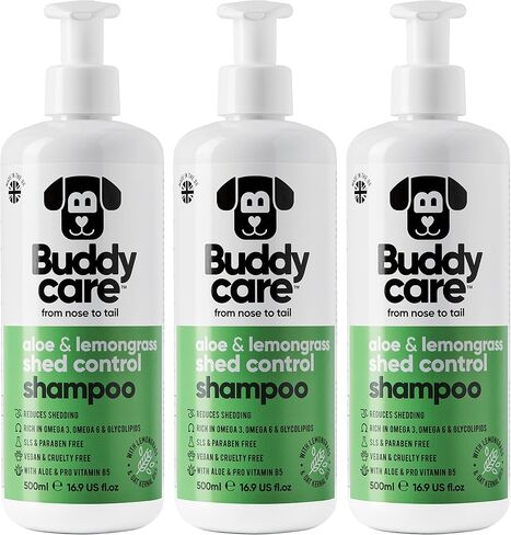 Black Cherry Dog Shampoo by Buddycare | Deep Cleansing Shampoo for Dogs | Black Cherry Scented | with Aloe Vera and Pro Vitamin B5 (16.90oz) in Kuwait