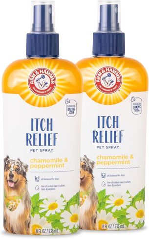 Arm & Hammer for Pets Itch Relief Spray for Dogs - Dog Itch Relief with Baking Soda Chamomile & Peppermint Scent - Professional Dog Skin Care Spray - Anti Itch Spray for Dog, Itchy Dog Skin Relief 8oz in Kuwait