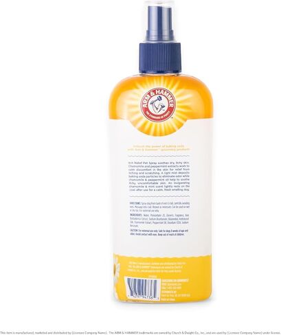 Arm & Hammer for Pets Itch Relief Spray for Dogs - Dog Itch Relief with Baking Soda Chamomile & Peppermint Scent - Professional Dog Skin Care Spray - Anti Itch Spray for Dog, Itchy Dog Skin Relief 8oz in Kuwait