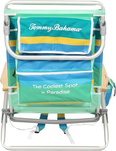 Tommy Bahama 5-Position Classic Lay Flat Backpack Beach Chair with Cooler and Cup Holder, Portable Folding Beach Chair for Tanning, Tropical Leaves in Kuwait