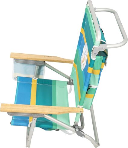 Tommy Bahama 5-Position Classic Lay Flat Backpack Beach Chair with Cooler and Cup Holder, Portable Folding Beach Chair for Tanning, Tropical Leaves in Kuwait