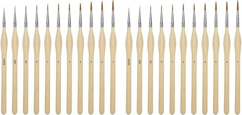 22 Pcs Miniature Paint Brushes, Fine Tip Paintbrushes, Detail Paint Brush Set Perfect for Acrylic, Watercolor, Oil, Craft, Models, Warhammer 40k… in Kuwait