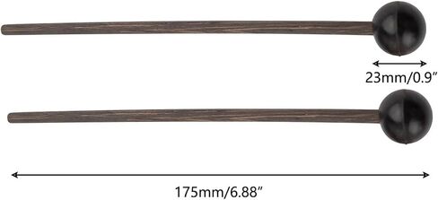 2 زوج من طبلة اللسان الفولاذية مطارق رأس مطاطي عصي قرع لطبل اللسان Glockenspiel Xylophones Woodblock in Kuwait
