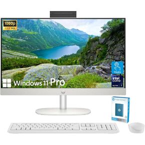 HP Newest 27" All-in-One Desktop Computer, FHD IPS Touchscreen, Intel Core Ultra 7-155U 12-Core Processor, 64GB DDR5, 4TB SSD, Wi-Fi 6, HDMI, Wireless KB&Mouse, Windows 11 Home, P500 Portable SSD