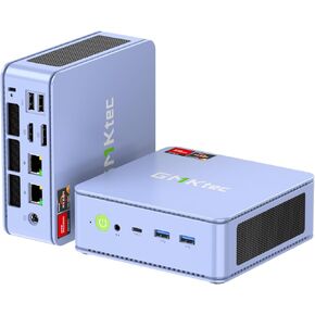 GMKtec Mini PC AMD Ryzen 3 5425U(4C/8T, 4.1GHz), G6 Mini Computer 16GB Dual Channel DDR4 512GB SSD, Gaming Desktop Support Windows 11 Pro/WiFi 6E & BT5.2/Dual LAN 2.5G/Dual Fan