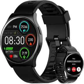 BENIO Smart Watch (Answer/Make Call), 1.43" AMOLED Display, IP68 Waterproof Fitness Trackers, 24/7 Heart Rate, Blood Oxygen Monitor, Sleep Monitor, 110+ Exercise Modes, Compatible with Android & iOS