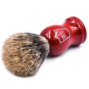 Parker Safety Razor, Premium Handmade"LONG LOFT" 3-Band Pure Badger Bristle Shaving Brush with Rosewood Handle – Brush Stand Included