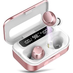 Ear Buds Wireless Bluetooth Earbuds Bluetooth 5.3 Headphones with 4 ENC Noise Cancelling Mic Powerful Bass In-Ear Earbuds with LED Display 128H IP7 Waterproof 2024 New Earphones for Ios/Android