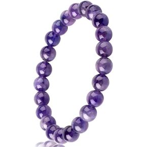 Handmade Amethyst Bracelet, Love Friendship Anxiety Healing Crystal Stone Protection Spiritual Amethyst Bracelet, Business Money Wealth Prosperity Good Luck Energy Beaded Bracelets for Men Women in Kuwait