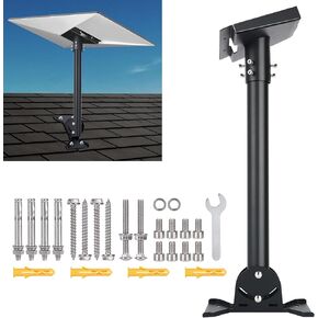 Starlink Gen 3 Mount Kit, Starlink Gen 3 Pole Mount for Wall, Starlink Pipe Adapter Compatible with Gen 3 Starlink Standard Dish, Adjustable Starlink Heavy Duty Pivot Roof Mount, Black