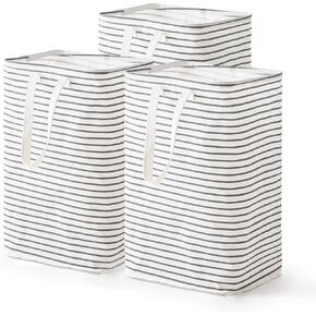 72L Freestanding Laundry Hamper, Collapsible Waterproof Clothes Basket with Easy Carry Long Handle, Washing Bag for Clothes, Toys (1 Pack, Grey)