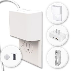 [Charger & Cable Included] Simplest Way to Lock Your Charger & Cord, Permaplug: Anti-Theft & Tug-Proof Charger Lock, Compatible w/ iPhone 14/13/12, Baby Proof, Adult Proof, Child Proof & Safety Device