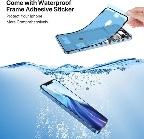 for iPhone 12 PRO MAX Screen Replacement HD LCD 6.7" Display and 3D Touch Digitizer Assembly with Repair Tools, Waterproof Tape, Screen Protector, and True Tone for A2342, A2410, A2412, A2411 in Kuwait