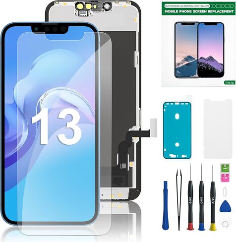 for iPhone 12 PRO MAX Screen Replacement HD LCD 6.7" Display and 3D Touch Digitizer Assembly with Repair Tools, Waterproof Tape, Screen Protector, and True Tone for A2342, A2410, A2412, A2411 in Kuwait