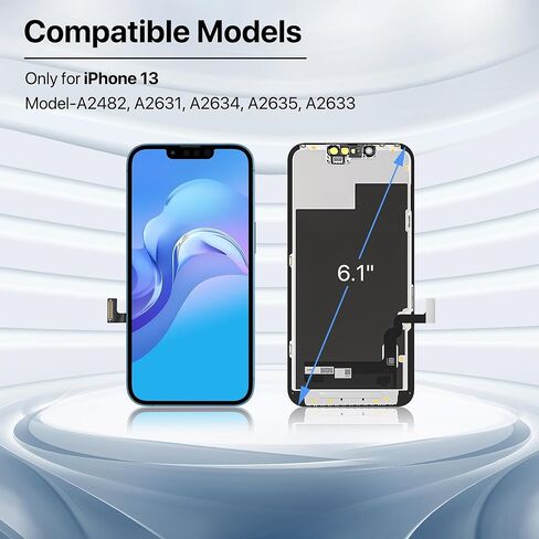 for iPhone 12 PRO MAX Screen Replacement HD LCD 6.7" Display and 3D Touch Digitizer Assembly with Repair Tools, Waterproof Tape, Screen Protector, and True Tone for A2342, A2410, A2412, A2411 in Kuwait