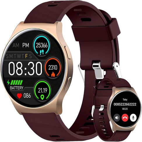 BENIO Smart Watch (Answer/Make Call), 1.43" AMOLED Display, IP68 Waterproof Fitness Trackers, 24/7 Heart Rate, Blood Oxygen Monitor, Sleep Monitor, 110+ Exercise Modes, Compatible with Android & iOS in Kuwait