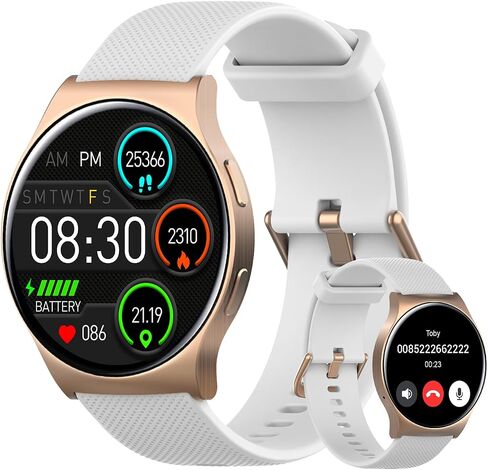 BENIO Smart Watch (Answer/Make Call), 1.43" AMOLED Display, IP68 Waterproof Fitness Trackers, 24/7 Heart Rate, Blood Oxygen Monitor, Sleep Monitor, 110+ Exercise Modes, Compatible with Android & iOS in Kuwait