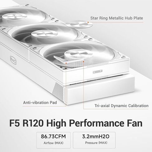 PCCOOLER CPS DS360 AIO Liquid CPU Cooler Liquid Cooling - 3 Pack F5 R120 Case Fans - Digital Monitor 360mm Liquid Cooler CPU for AM4 AM5 Intel LGA 1700/1851/20XX AIO Water Cooler Black in Kuwait