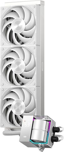 PCCOOLER CPS DS360 AIO Liquid CPU Cooler Liquid Cooling - 3 Pack F5 R120 Case Fans - Digital Monitor 360mm Liquid Cooler CPU for AM4 AM5 Intel LGA 1700/1851/20XX AIO Water Cooler Black in Kuwait