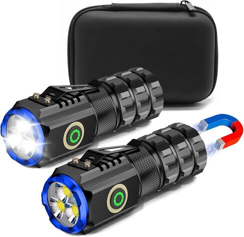 مصباح يدوي LED صغير محمول، مصباح جيب صغير EDC قابل لإعادة الشحن، 6 أوضاع إضاءة مع مشبك مغناطيسي مقاوم للماء للتخييم والمشي لمسافات طويلة والمشي والجري في الهواء الطلق في حالات الطوارئ in Kuwait