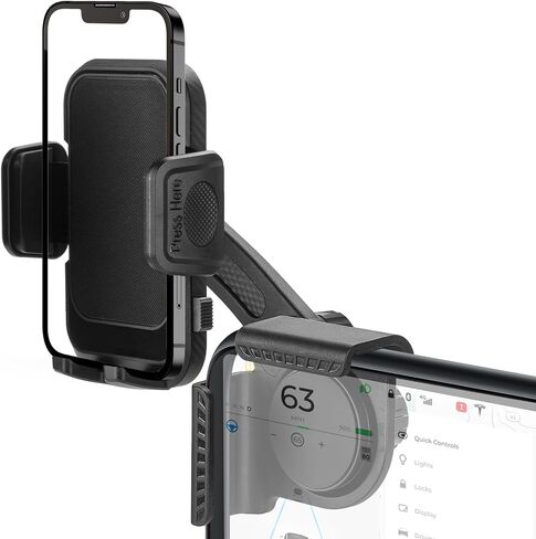 Universal Car Phone Holder for Tesla - Adjustable Mount for Model 3/Y/Cybertruck, Fits All Phones in Kuwait