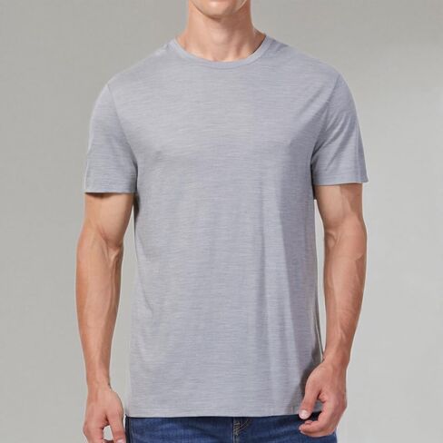 Woolinkin Merino Wool Coolmax Blend T Shirt - Men’s Durable Short Sleeve Wool Base Layer - 150 Lightweight in Kuwait