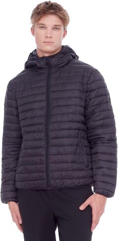 Alpine North Men’s Vegan Down Packable Puffer - Lightweight, Weather-Resistant Jacket with Hood For Men with Carry Bag in Kuwait