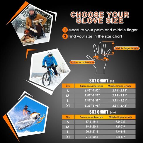 ihuan Winter Gloves for Men and Women - Waterproof Warm Glove for Cold Weather, Thermal Gloves with Touch Screen Finger for Workout, Running, Cycling, Bike in Kuwait