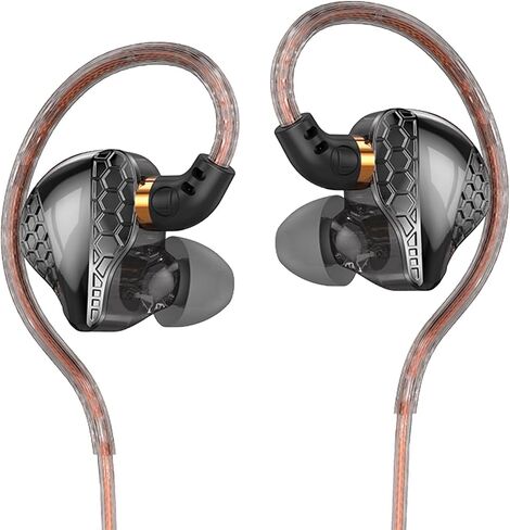 H89 2 حزمة من سماعات الرأس داخل الأذن، سماعات أذن IEM سلكية مع ميكروفون، سماعات رأس سلكية HiFi Bass Earbuds للمدرسة، الكمبيوتر، الكمبيوتر الشخصي 3.5 توصيل في سماعات الأذن in Kuwait