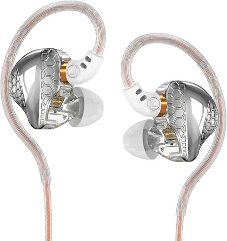 H89 2 حزمة من سماعات الرأس داخل الأذن، سماعات أذن IEM سلكية مع ميكروفون، سماعات رأس سلكية HiFi Bass Earbuds للمدرسة، الكمبيوتر، الكمبيوتر الشخصي 3.5 توصيل في سماعات الأذن in Kuwait