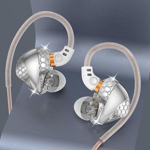 H89 2 حزمة من سماعات الرأس داخل الأذن، سماعات أذن IEM سلكية مع ميكروفون، سماعات رأس سلكية HiFi Bass Earbuds للمدرسة، الكمبيوتر، الكمبيوتر الشخصي 3.5 توصيل في سماعات الأذن in Kuwait