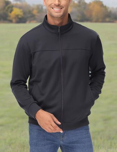 MAGCOMSEN Men's Track Jackets Lightweight Full-Zip Casual Coat Workout Running Athletic Active Jacket With Pockets in Saudi Arabia