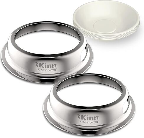 Kinn Whisker Fatigue Cat Bowl, Compostable & Disposable Cat Food Bowl, 24oz (50 Refills) Cat Water Bowl, Whisker Friendly Cat Bowl for Cat Owners Needing Convenience and Cleanliness in a Pet Bowl in Saudi Arabia