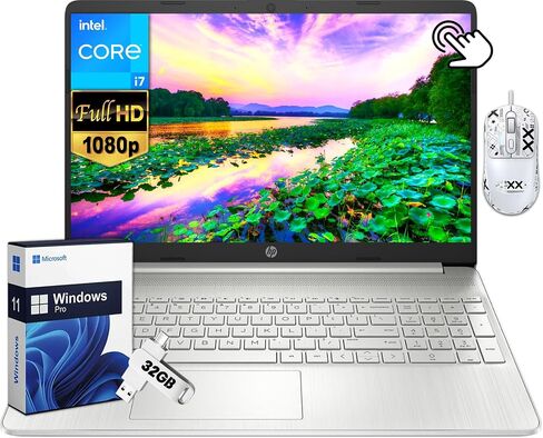 HP أحدث كمبيوتر محمول للأعمال، شاشة لمس FHD مقاس 15.6 بوصة، مع ترخيص Microsoft Office مدى الحياة، ذاكرة الوصول العشوائي 64 جيجابايت، 2 تيرابايت SSD، معالج Intel 10-Core i7-1255U، عمر بطارية طويل، كاميرا HD، HDMI، Windows 11 Pro in Saudi Arabia