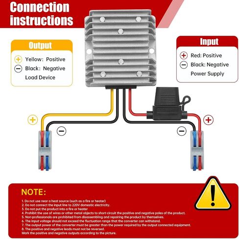 Waterproof Buck Power Converter DC to DC 20V-90V to 12V 20A Step Down Transformer Power Supply for Golf Cart Club Car LED Light CNC Equipment Switches etc in Kuwait